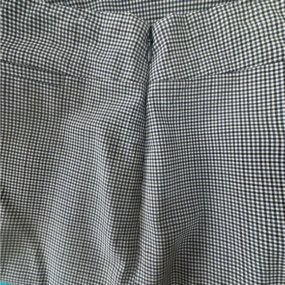 Banana Republic Plaid Blue Cream Black Pencil Suit Skirt Size 14 - Picture 8 of 11